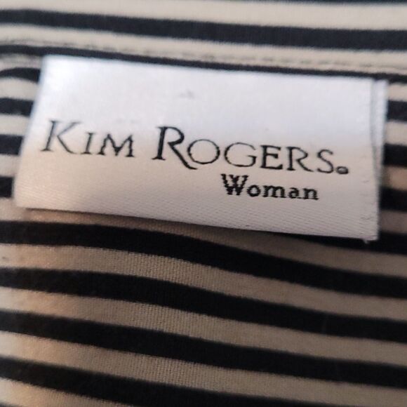 Kim Roger's striped 2X button up long sleeve shirt‎ - Picture 5 of 7
